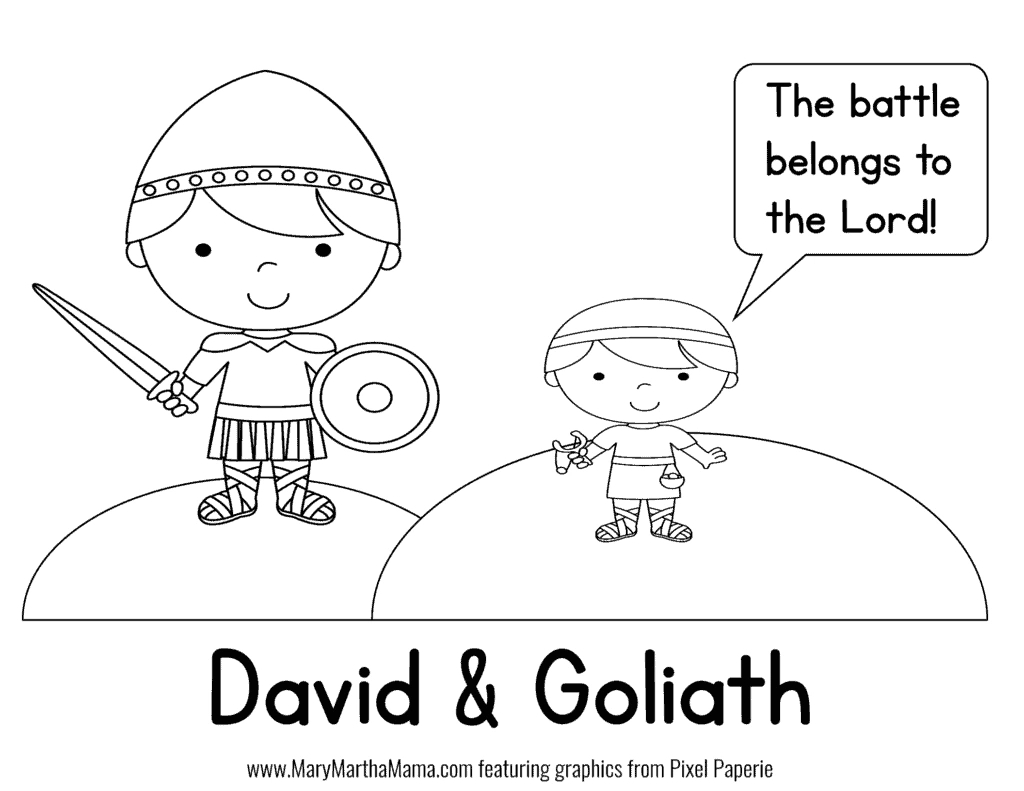 David And Goliath Activities [Free Printables] – Mary Martha Mama pertaining to David And Goliath Free Printables