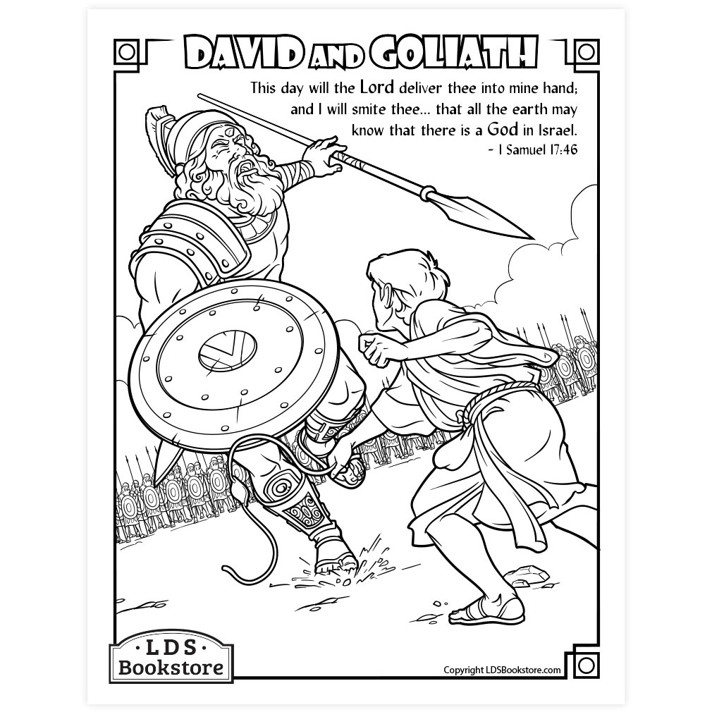 David And Goliath Coloring Page - Printable for David and Goliath Free Printables