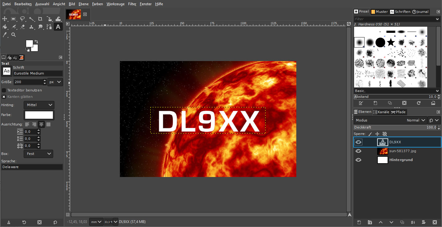 Design Qsl Cards Yourself With Gimp - Qsl.design with regard to Qsl Card Templates Free