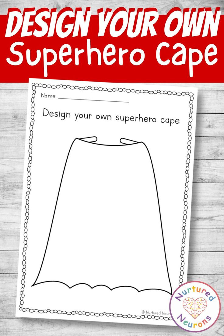 Design Your Own Superhero Cape - Printable Template For Kids for Free Printable Superhero Cape Pattern