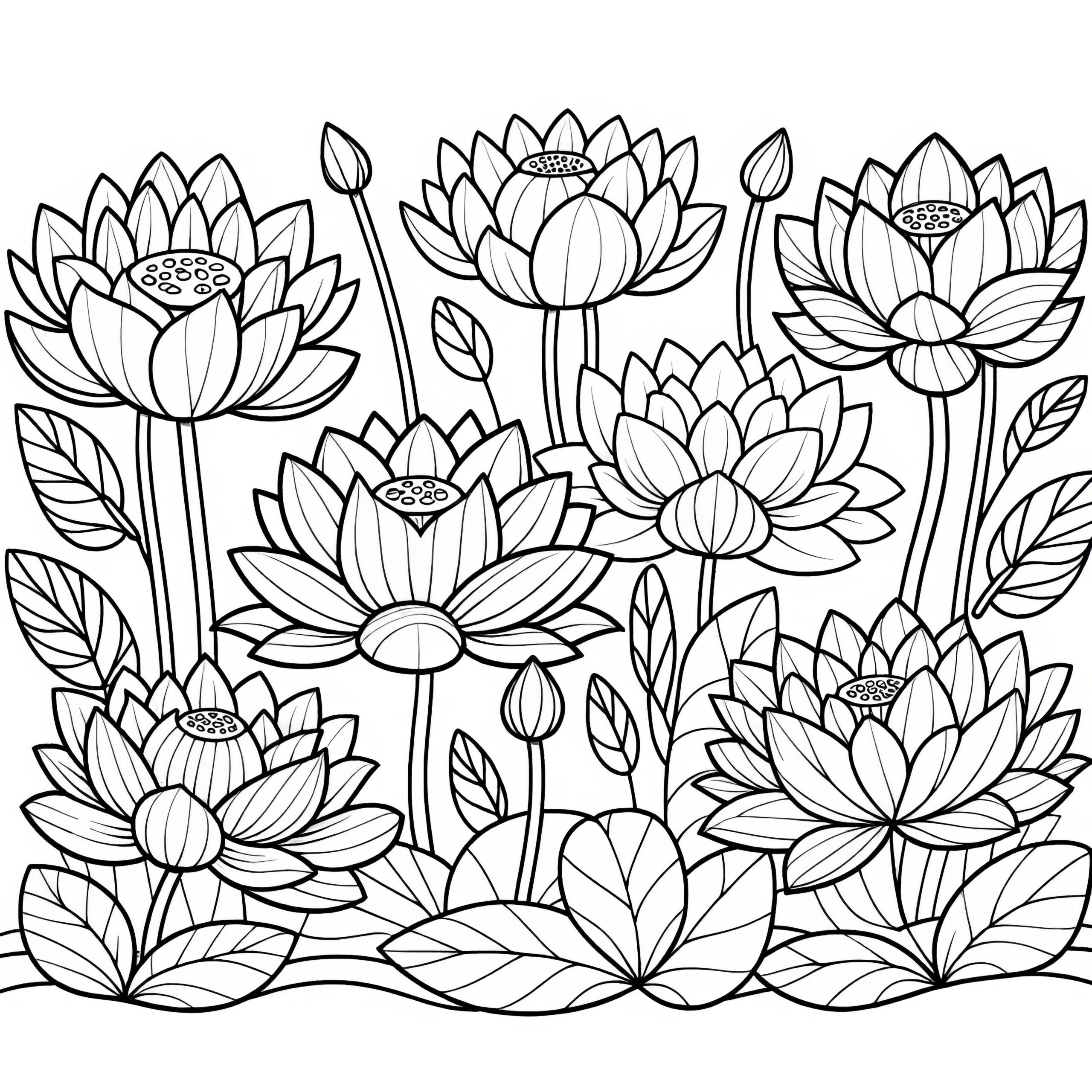 Detailed Lotus Flower Blossoms As Coloring Pages (Free) within Free Printable Lotus Petal Pattern