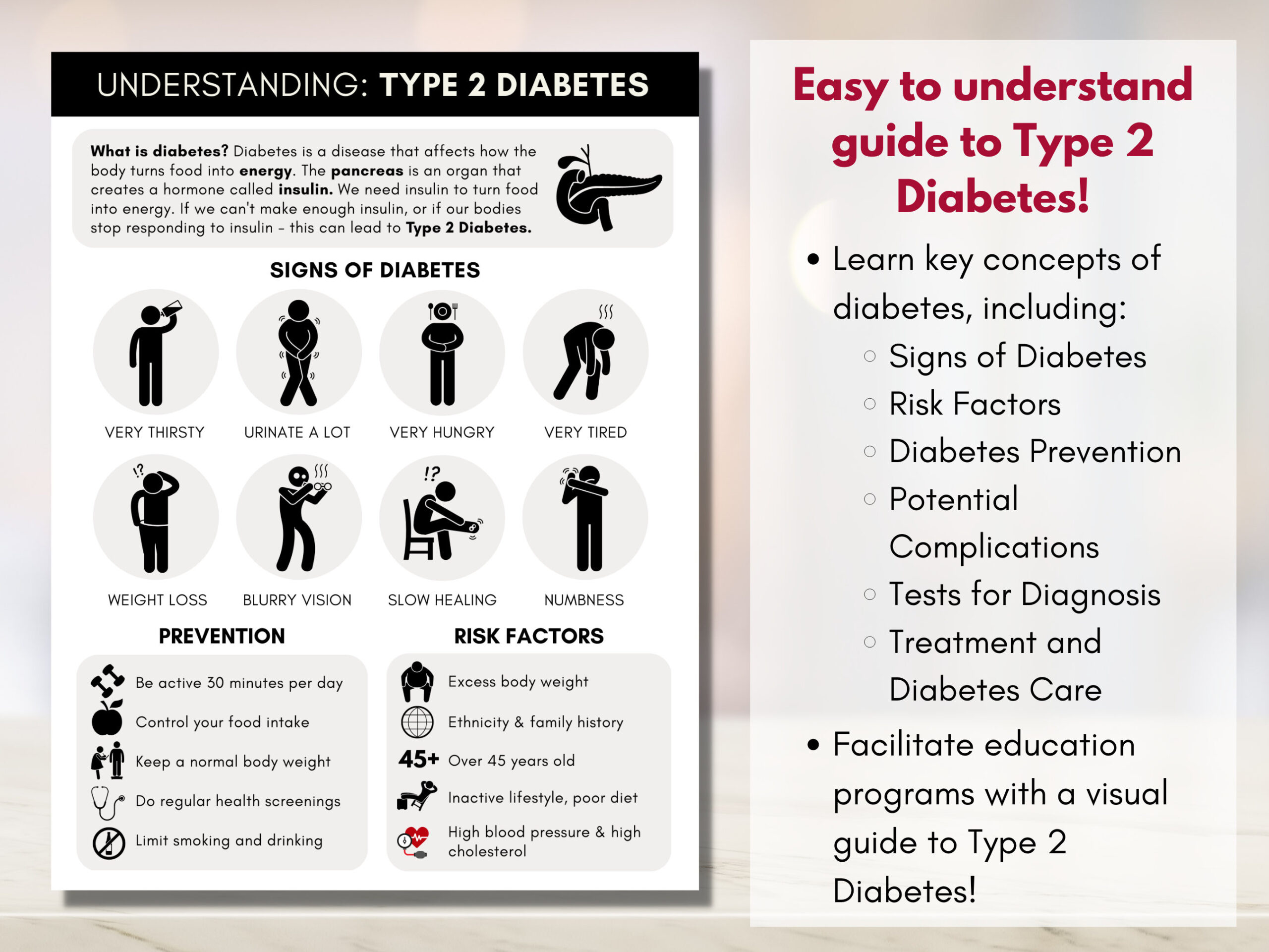 Diabetes Information Handout, Patient Worksheet, Type 2 Diabetes with Free Printable Patient Education Handouts Diabetes