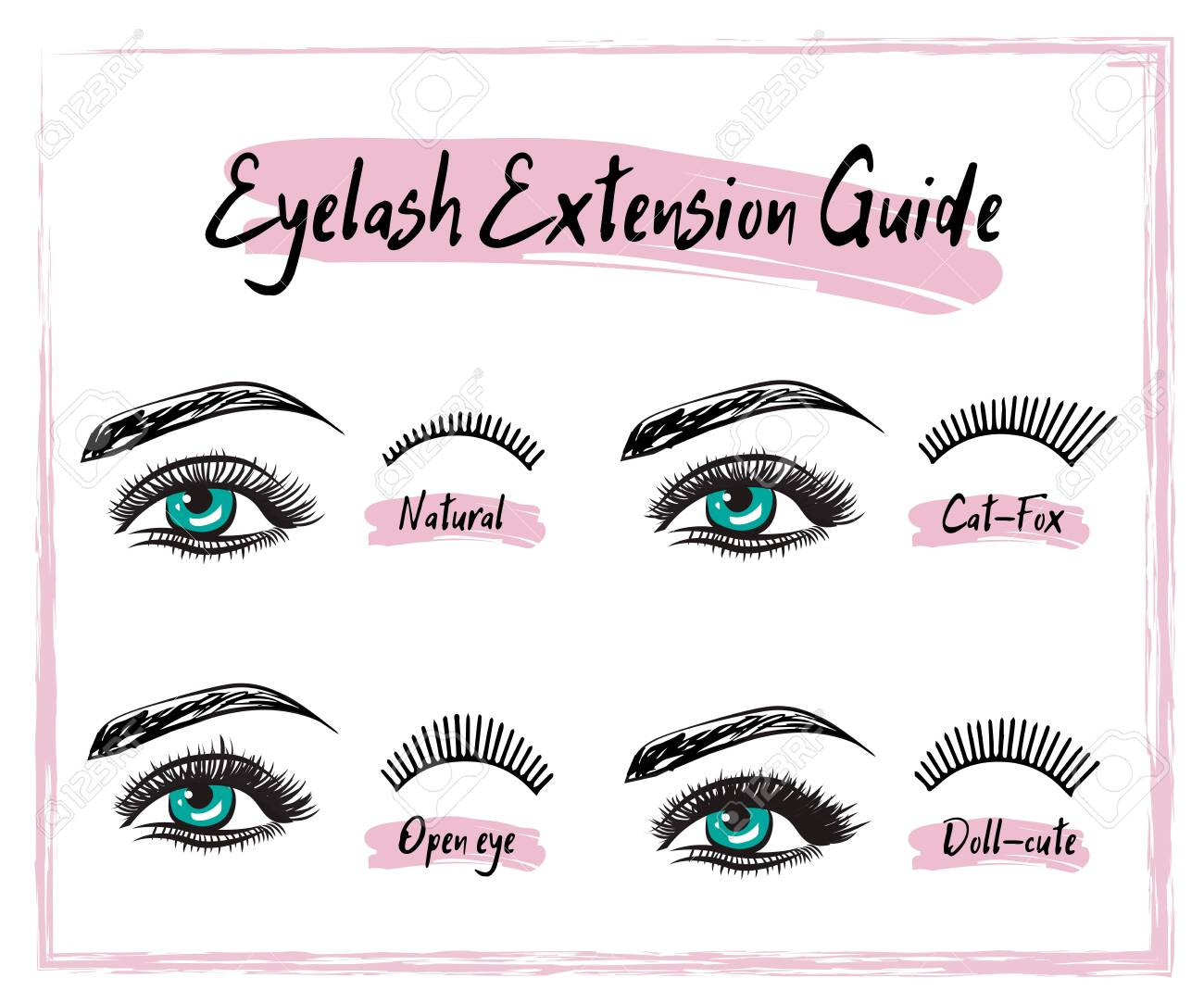 Different Types Of Eyelash Extensions. Styles For The Most throughout Free Printable Eyelash Extension Pattern Charts