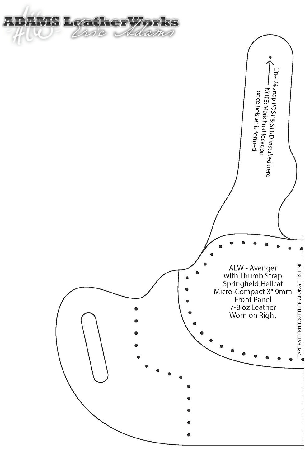 Digital Patterns | Adams Leatherworks throughout Pdf Printable Leather Holster Patterns