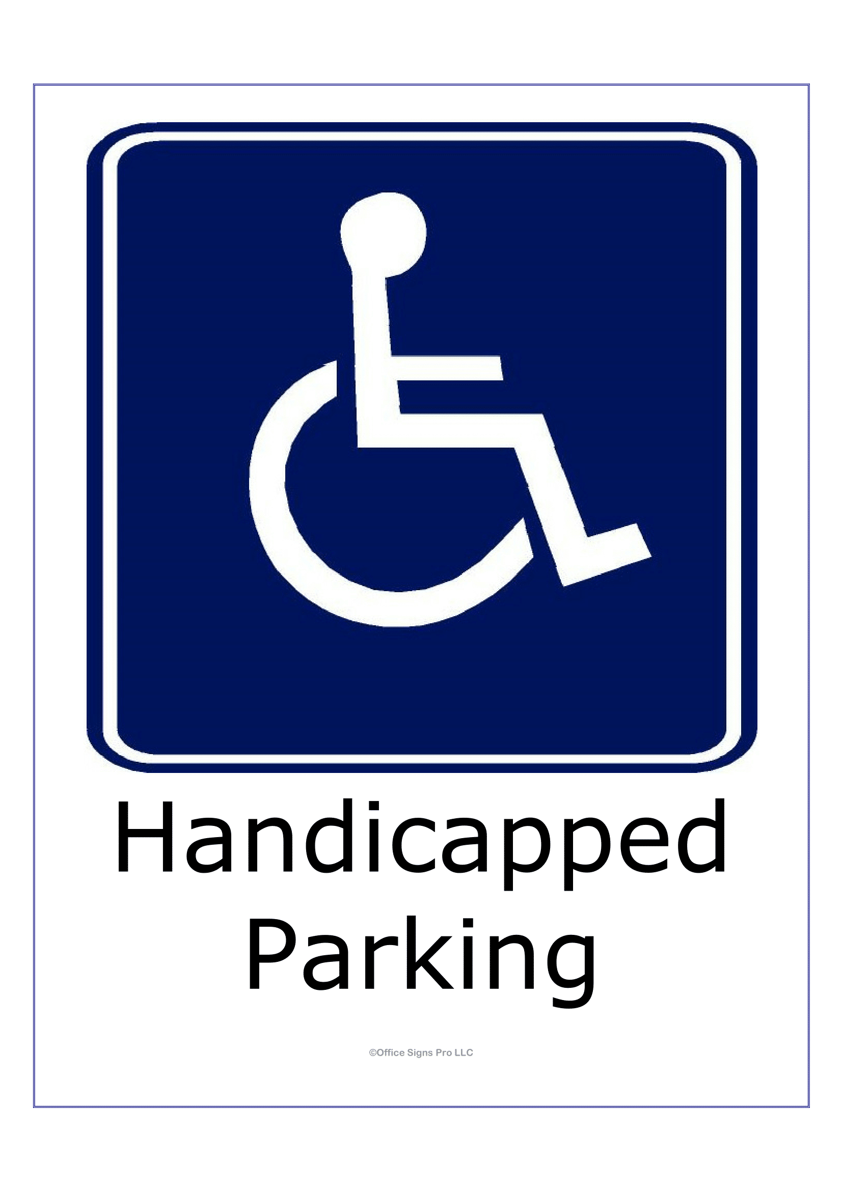 Disabled Parking Signs | Poster Template with regard to Free Printable Handicap Sign
