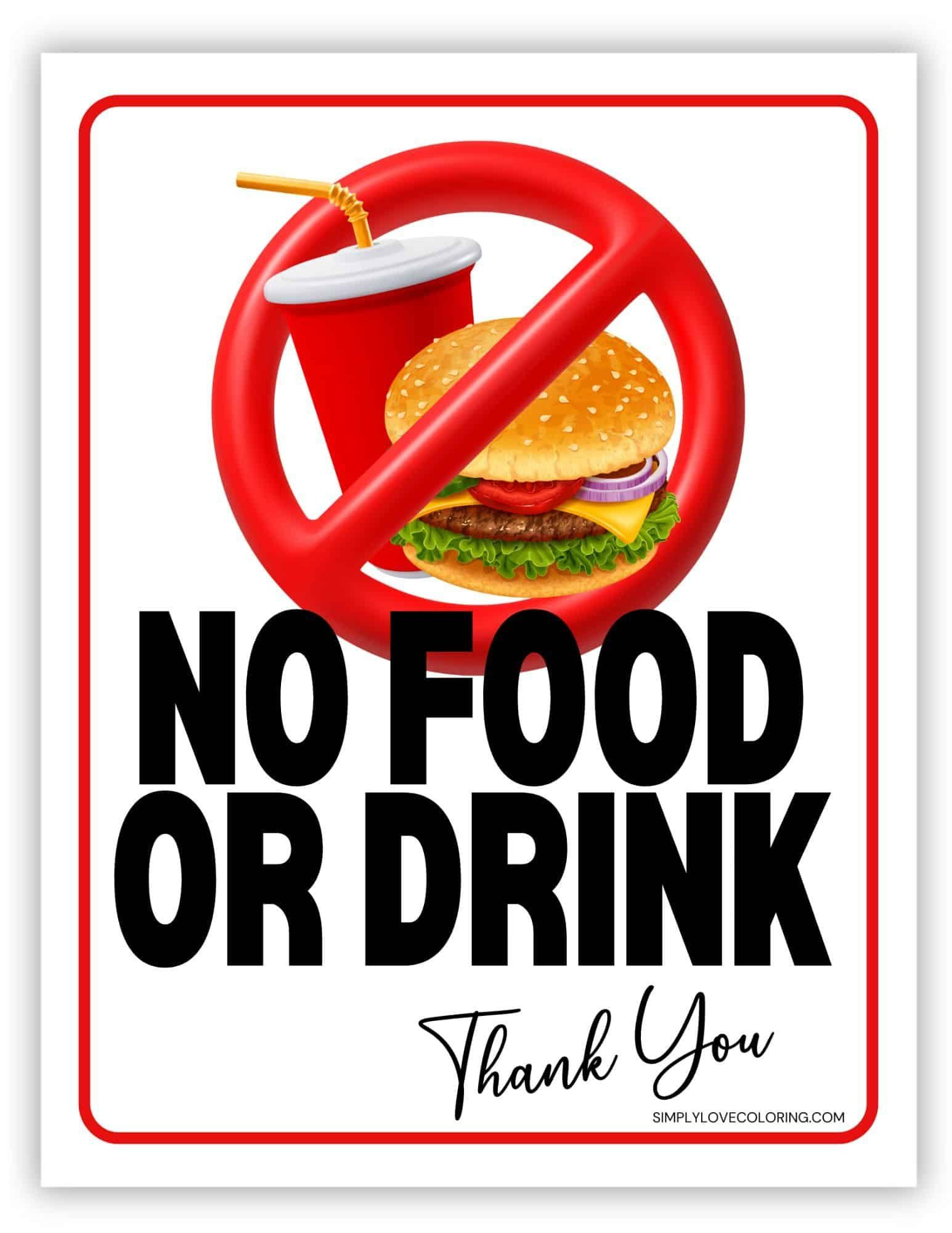 Discover 10 No Food Or Drink Sign (Free Pdf Printables) Ideas inside No Food Or Drink Sign Free Printable