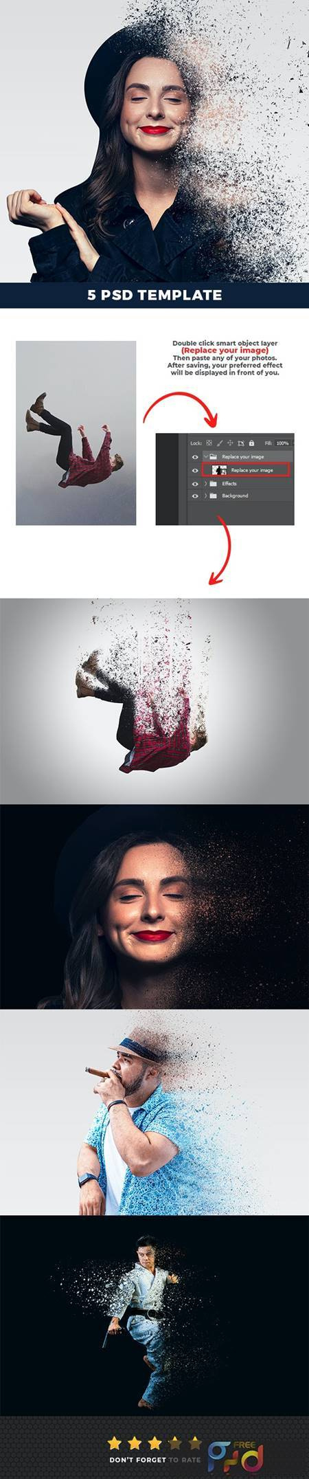 Dispersion Photo Effect Template 36915739 - Freepsdvn within Free Psd Photo Effects Templates