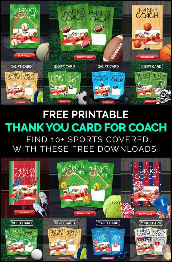 Diy Coach Gifts: Printable Thank You Card For Coach - Savings throughout Free Printable Thank You Cards For Coaches
