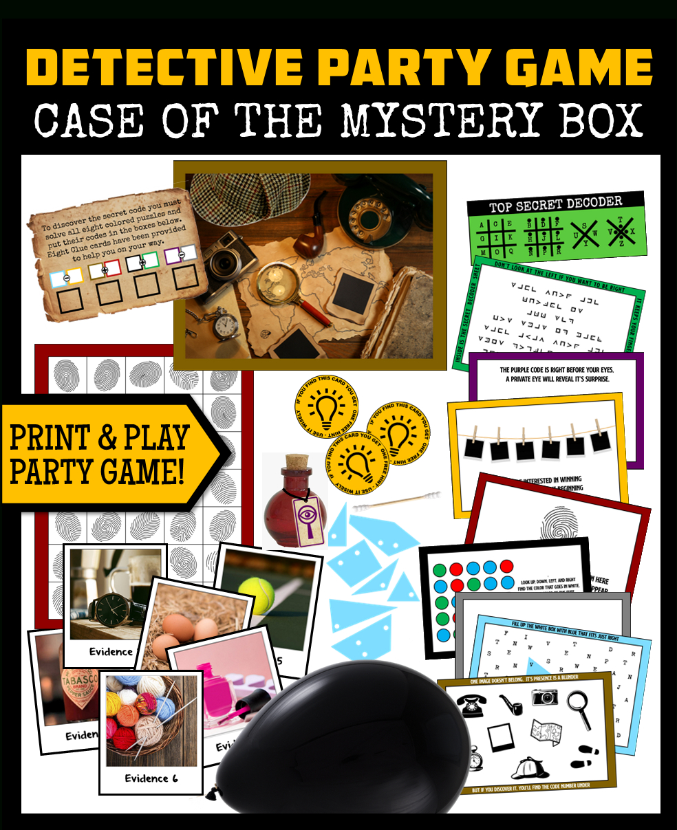 Diy Detective Mystery Party Game - Ages 10-16 - Print &amp;amp; Play! for Murder Mystery Party Free Printables
