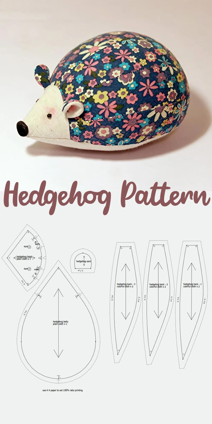 Diy Fabric Hedgehog Toy | Pincushion ~ Free-Tutorial throughout Free Printable Pin Cushion Patterns