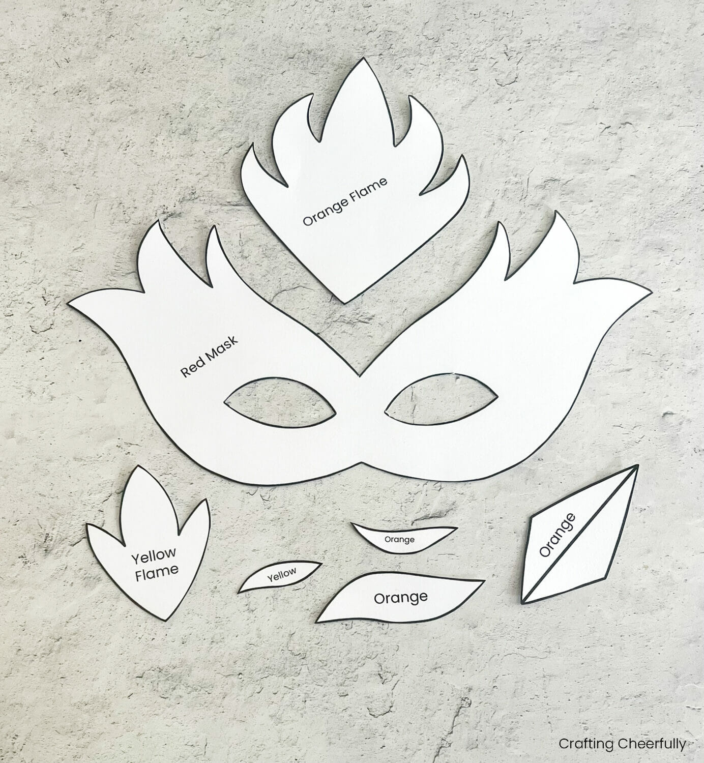 Diy Felt Phoenix Mask - Crafting Cheerfully within Diy Mask Patterns Printable