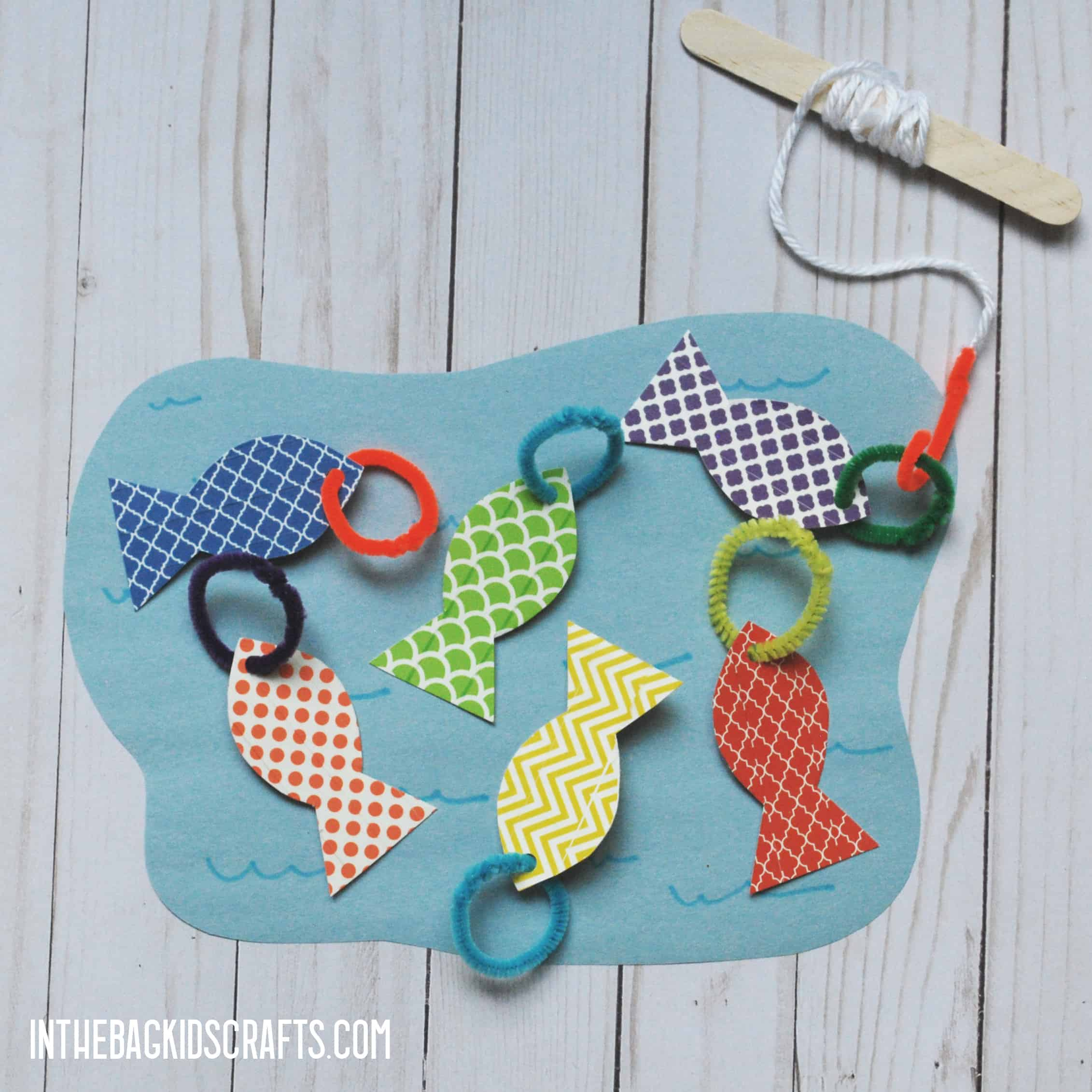 Diy Fishing Game • In The Bag Kids' Crafts throughout Free Printable Pattern For Pretend Fishing Poles For Preschoolers