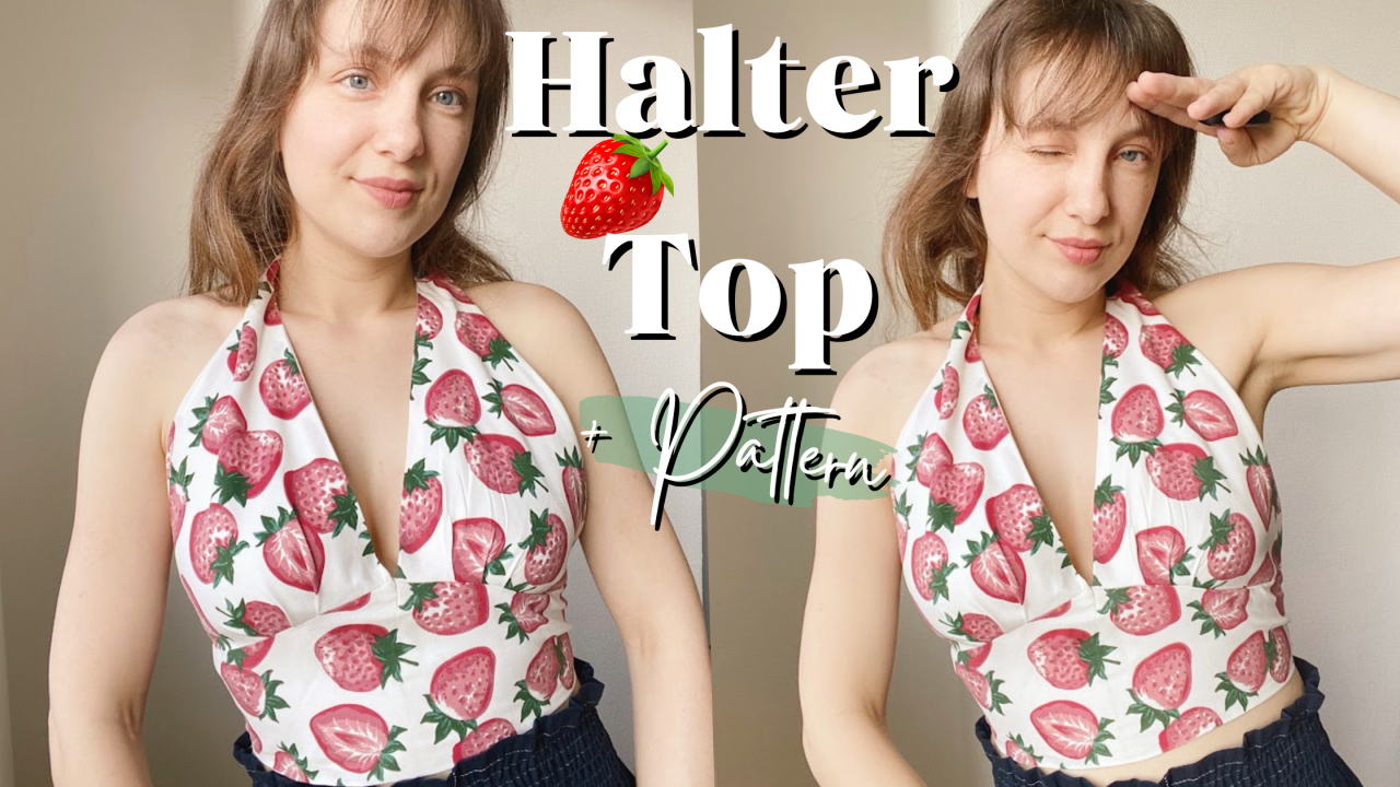 Diy Halter Top Sewing Tutorial And Free Pattern with Free Printable Halter Top Pattern