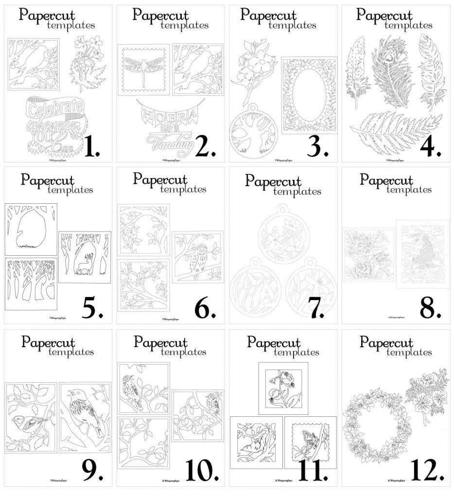 Diy Paper Cut Templates (Eng) in Free Printable Paper Cutting Patterns