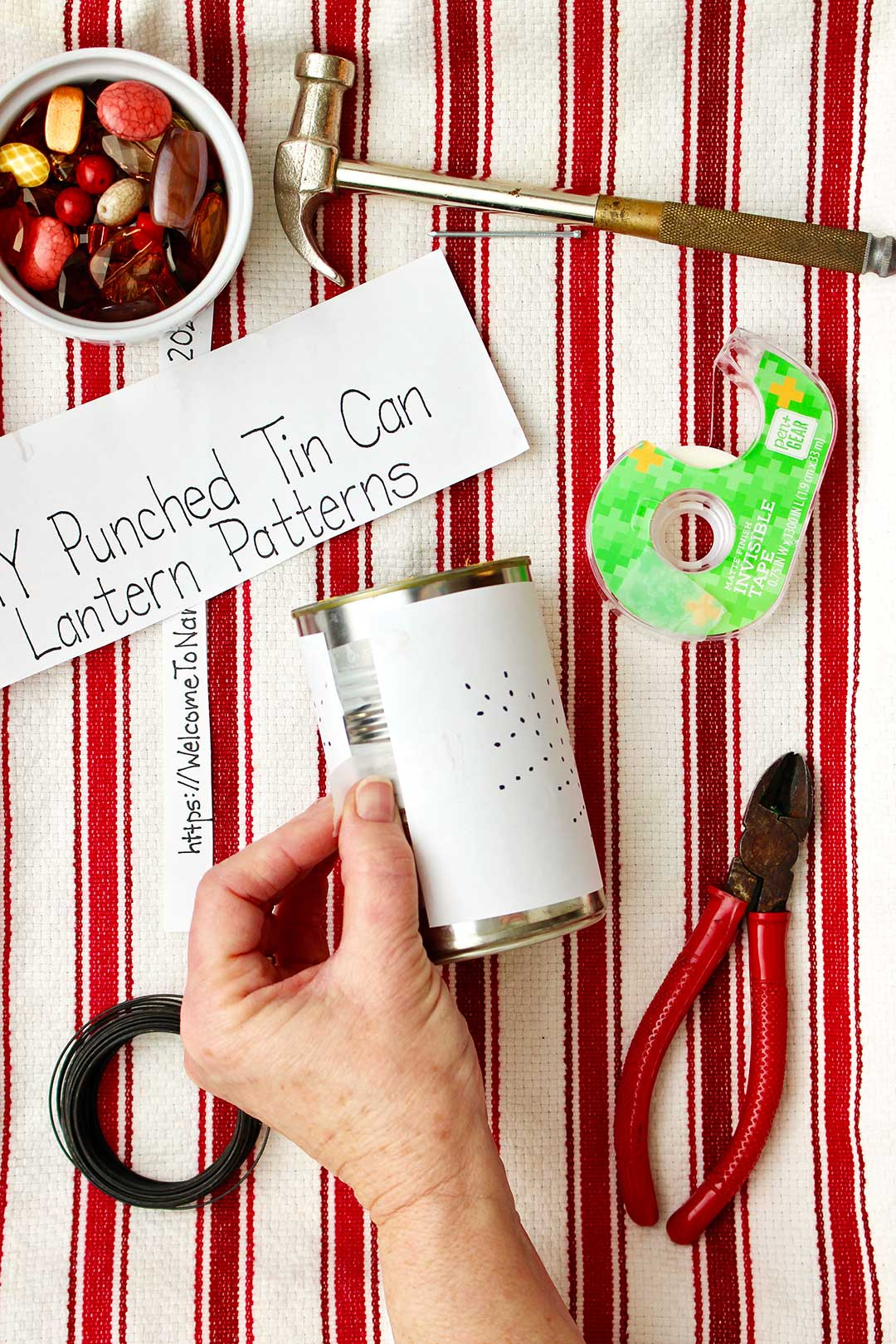 Diy Punched Tin Can Lanterns | Welcome To Nana&amp;#039;S inside Printable Punched Tin Stencils