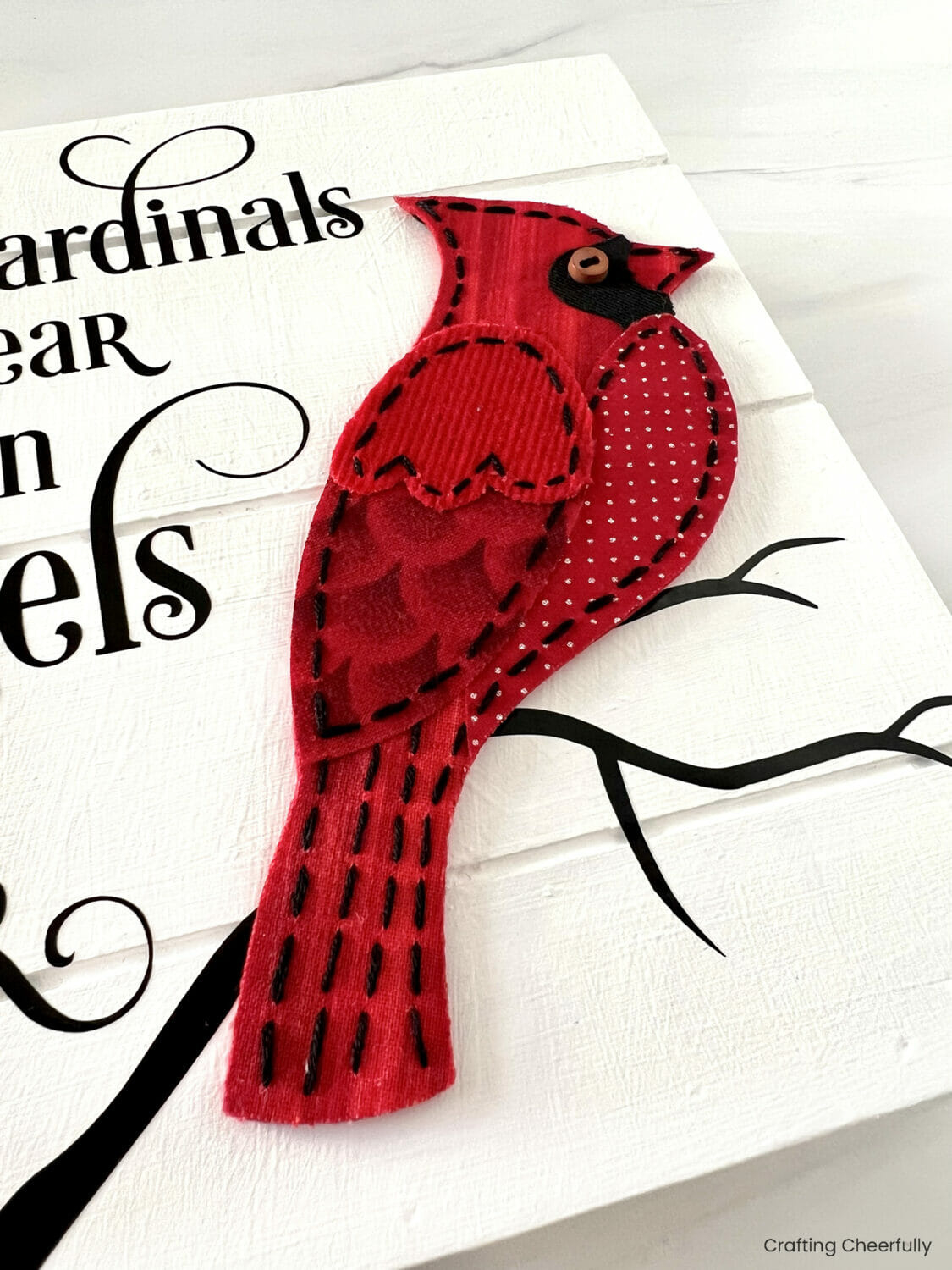 Diy Red Cardinal Remembrance Sign - Crafting Cheerfully with regard to Free Printable Cardinal Applique Patterns