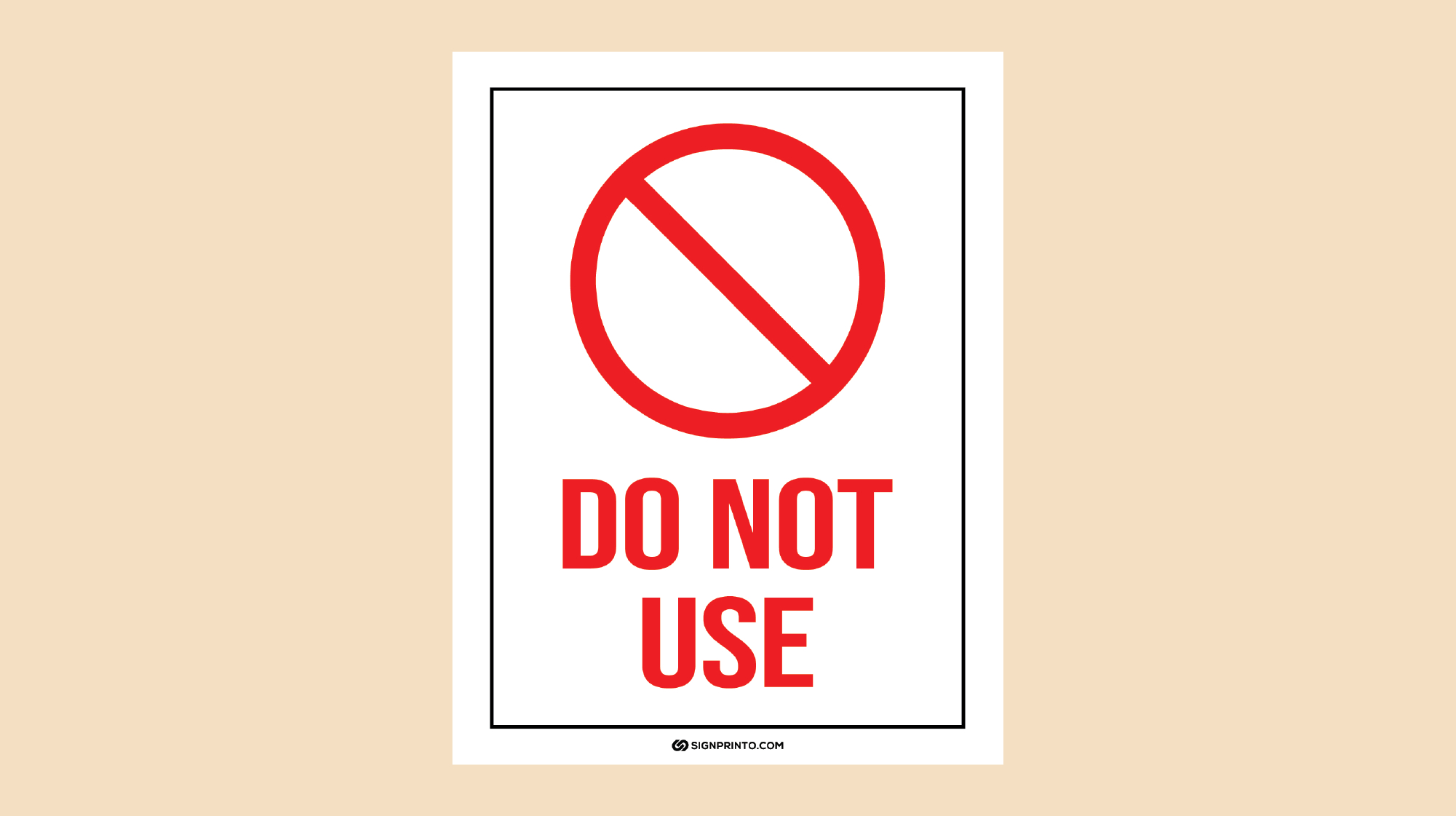 Do Not Use Sign [Free Printable Pdf] pertaining to Free Printable Do Not Use Signs