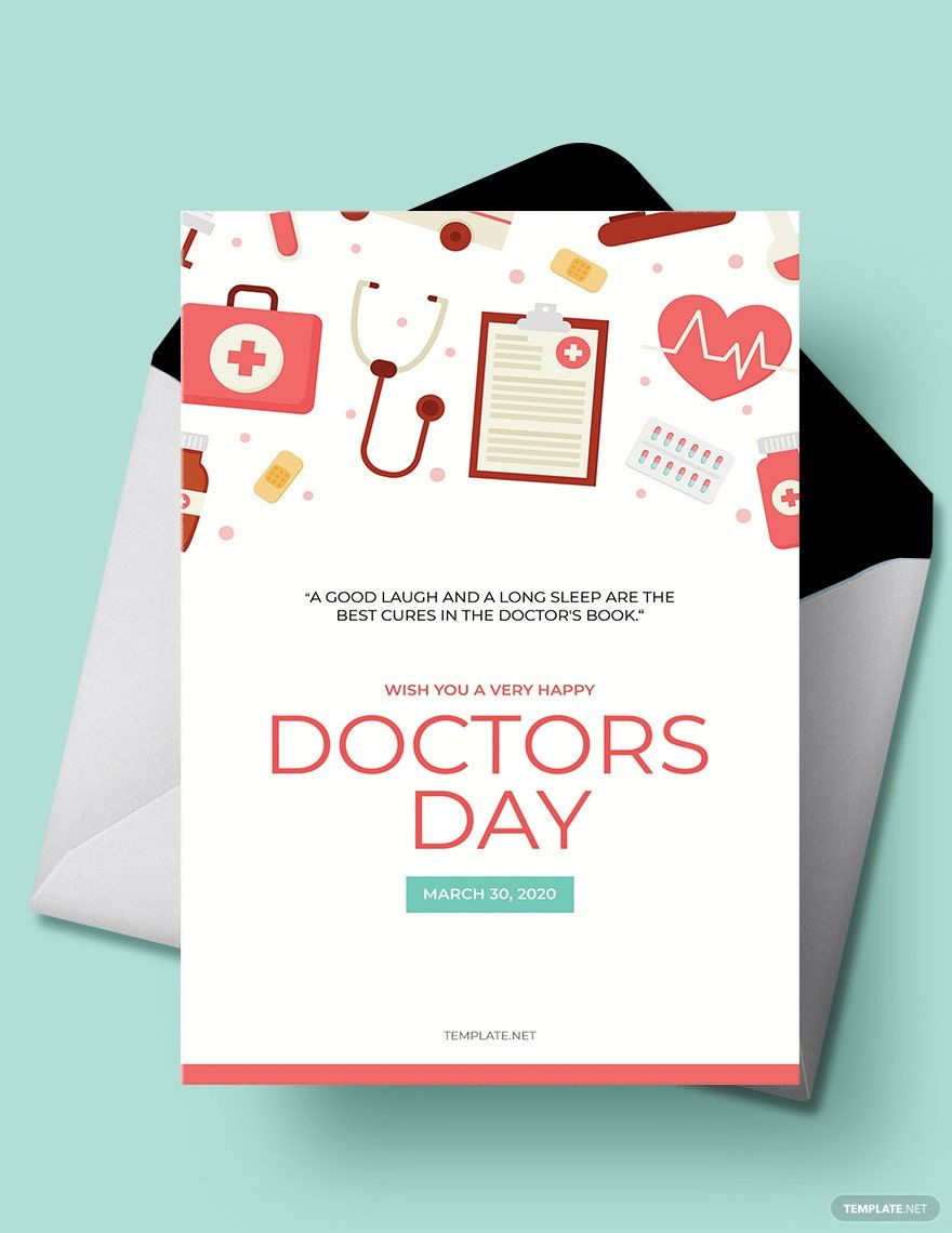 Doctors&amp;#039; Day Greeting Card Template In Psd - Download | Template in National Doctors Day Free Printable Cards