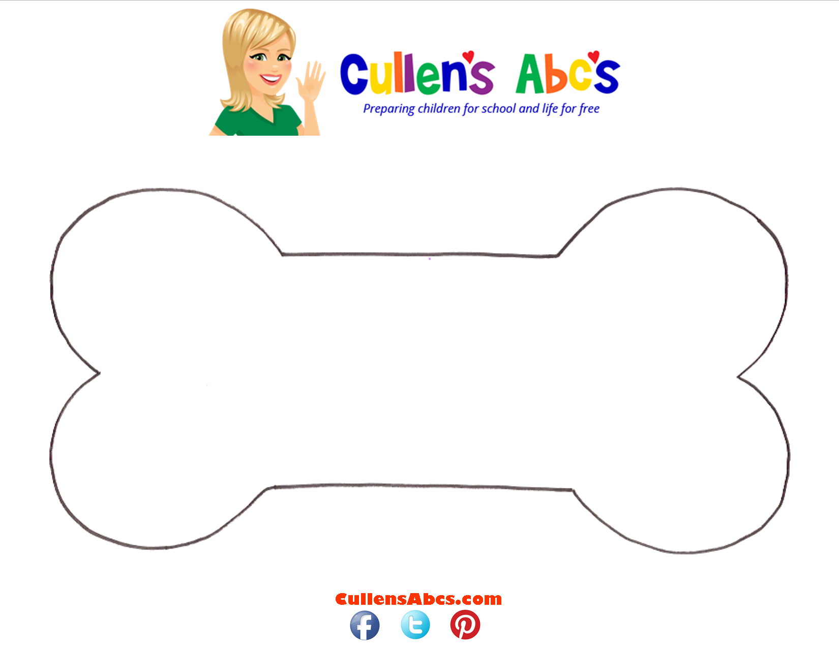 Dog Bone | Free Children&amp;#039;S Videos &amp;amp; Activities with Free Printable Dog Bone Stencil