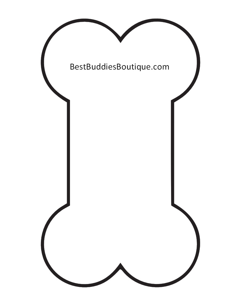 Dog Bone Template Free Printable pertaining to Free Printable Dog Bone Stencil