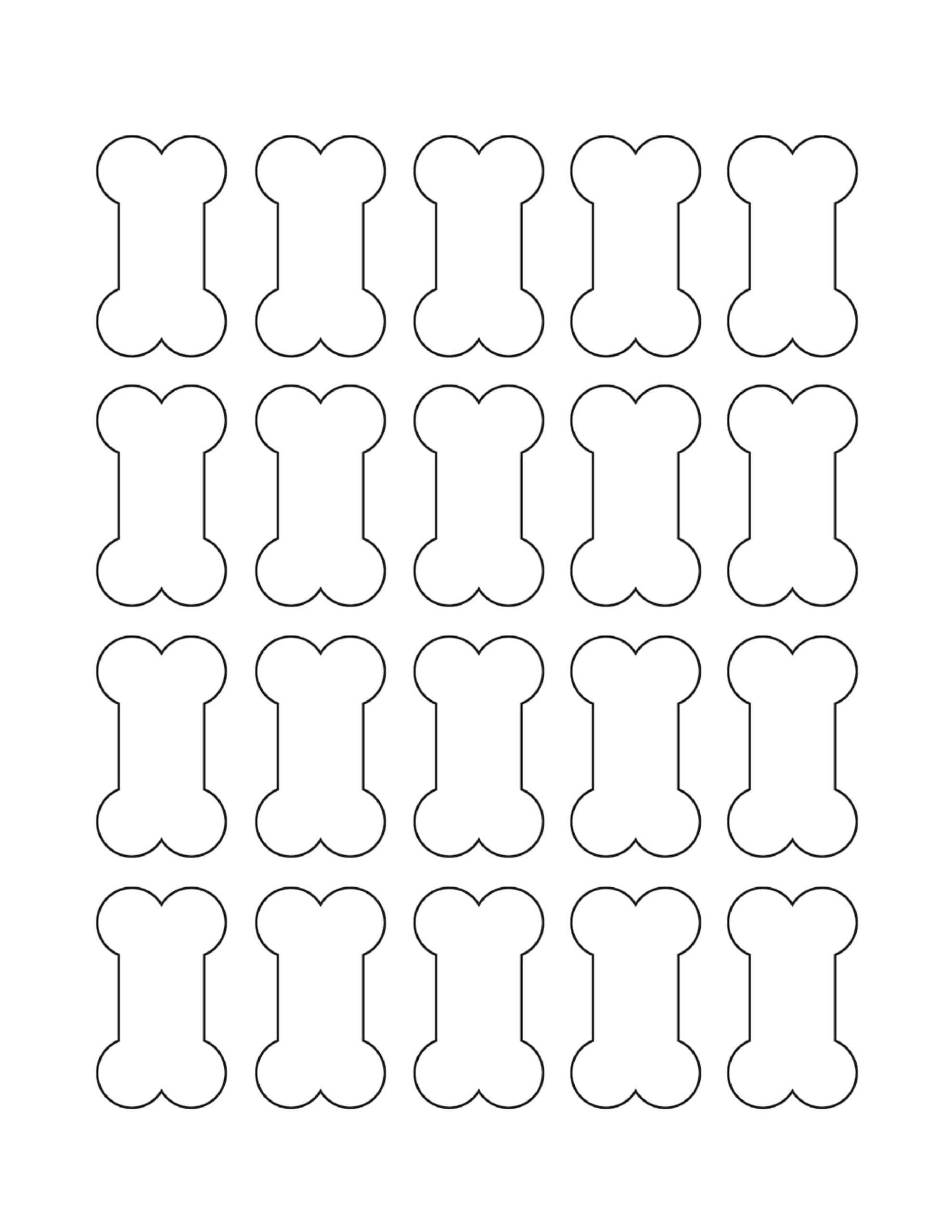 Dog Bone Template Free Printable within Free Printable Dog Bone Pattern