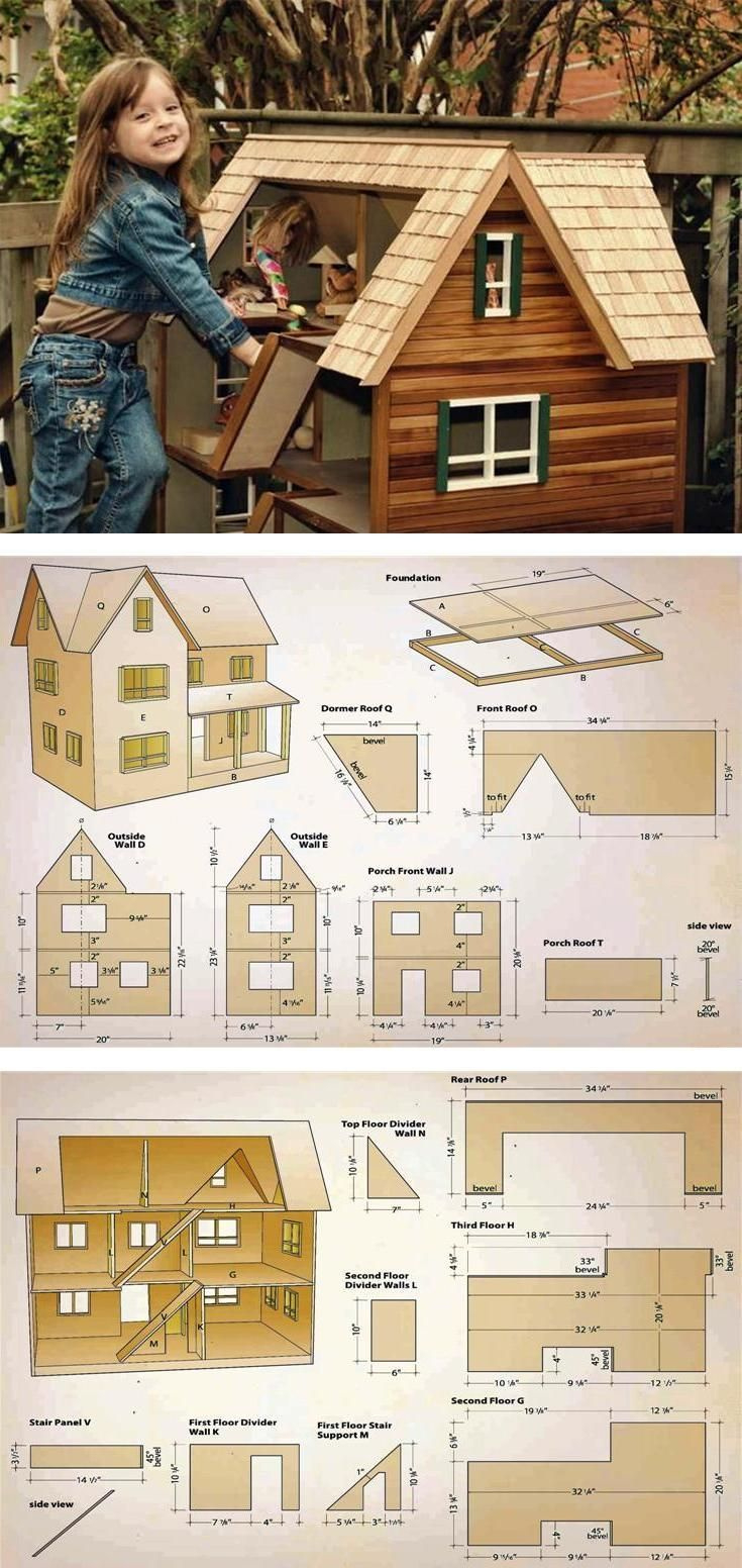 Doll House Plans - Wooden Toy Plans And Projects | Woodarchivist with regard to Printable Free Dollhouse Plans