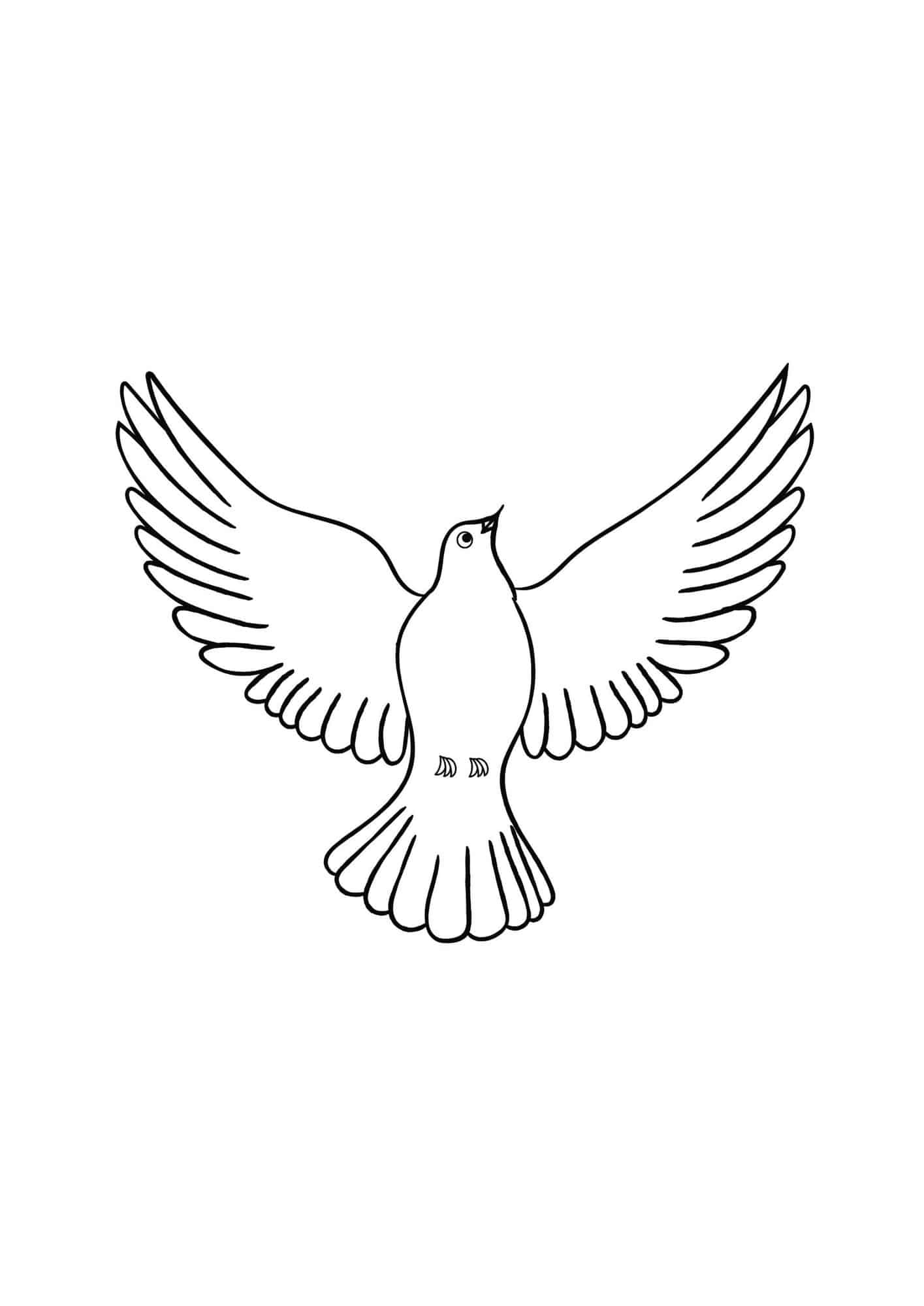 Dove Template Printable (4 Free Designs) | The Pink Craft Box throughout Free Printable Dove Stencils