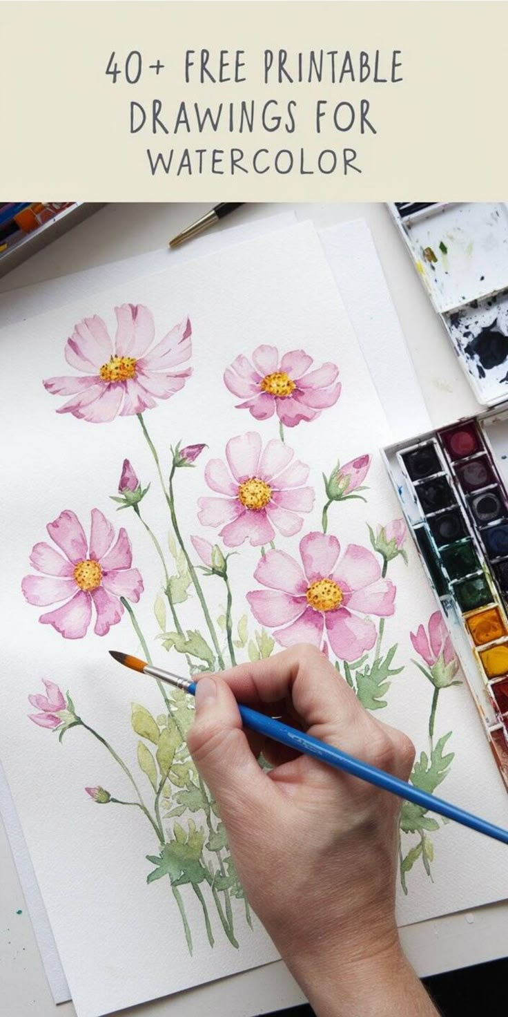 Download 40+ Free Watercolor Printable Templates inside Free Printable Watercolor Templates