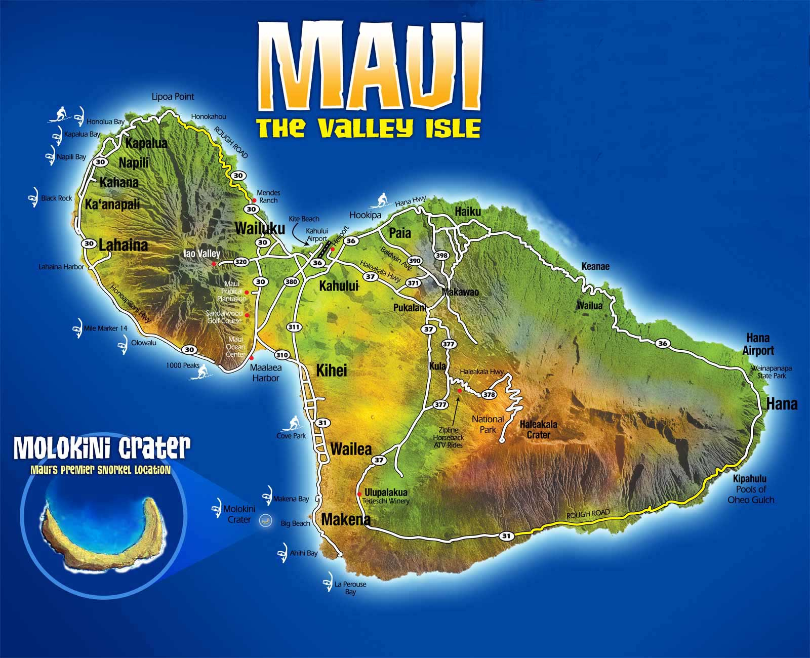 Download Free Maps Maui, Hawaii - Manaloharentacar in Free Printable Map of Maui
