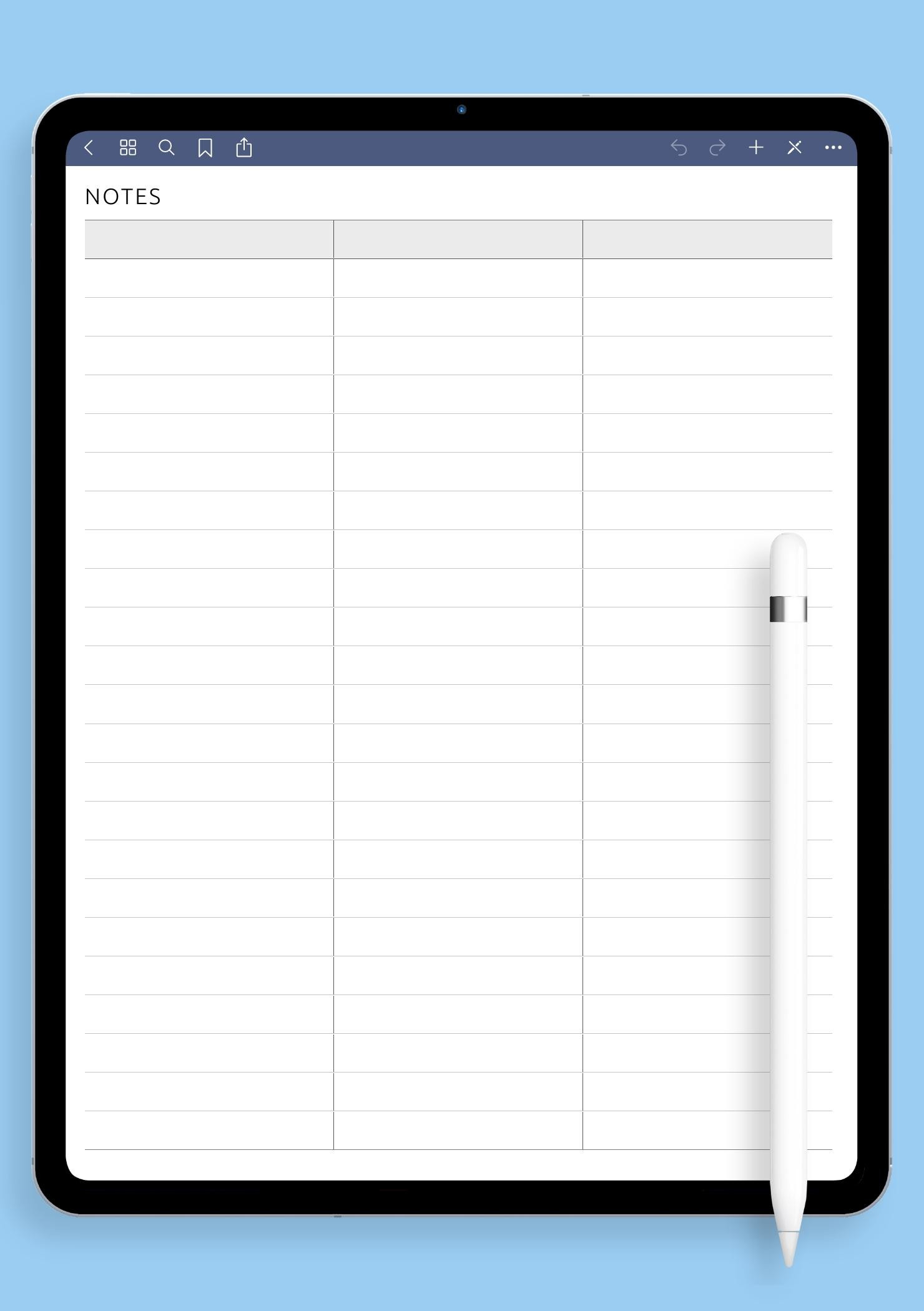 Download Printable Table 3-Column Pdf inside Free Printable 3 Column Spreadsheet