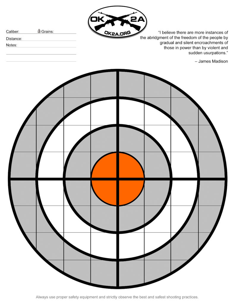 Download Printable Targets Here | Oklahoma 2Nd Amendment Association intended for Free Printable 22lr Targets