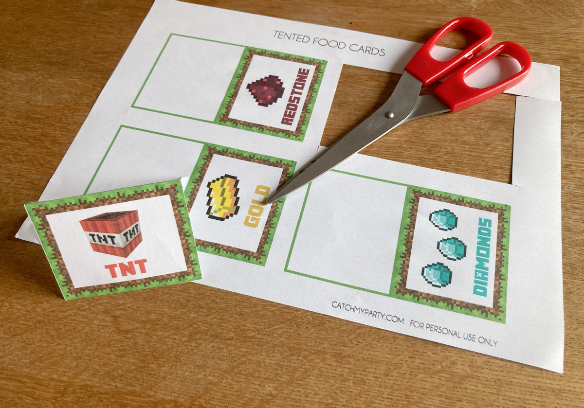 Download These Awesome Free Minecraft Party Printables! | Catch My inside Free Minecraft Party Food Printables