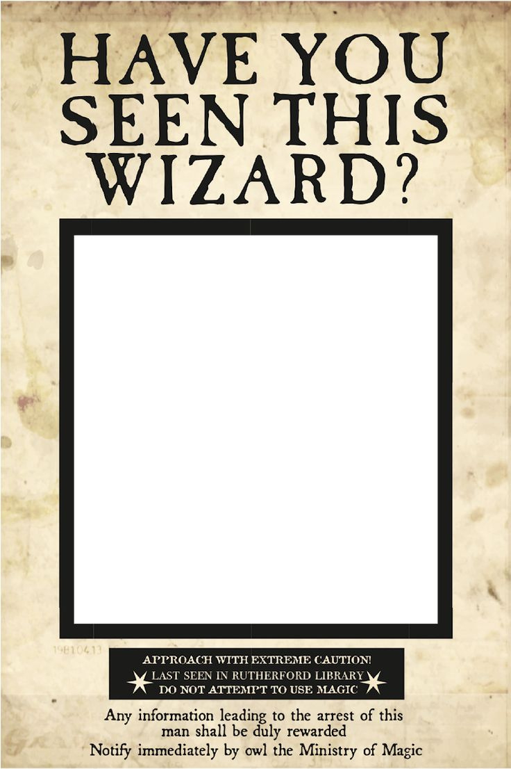 Download Uses The Wanted Poster From - Harry Potter Have You Seen pertaining to Free Printable Have You Seen This Wizard