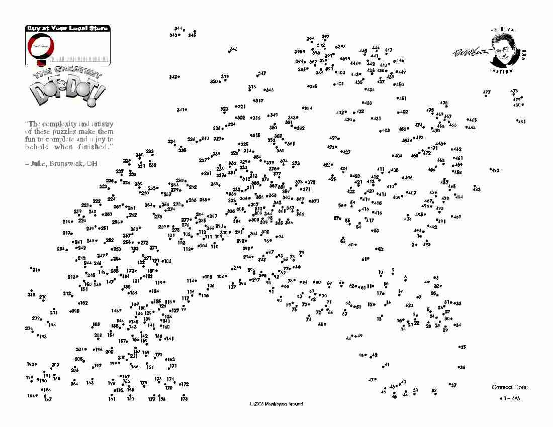 Downloadable Dot-To-Dot Puzzles inside Dot To Dot Free Printables For Adults