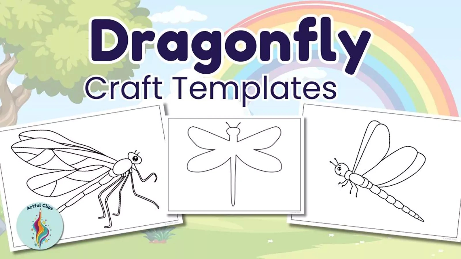Dragonfly Template Set: Printable Black And White Outlines within Dragonfly Stencils Free Printable