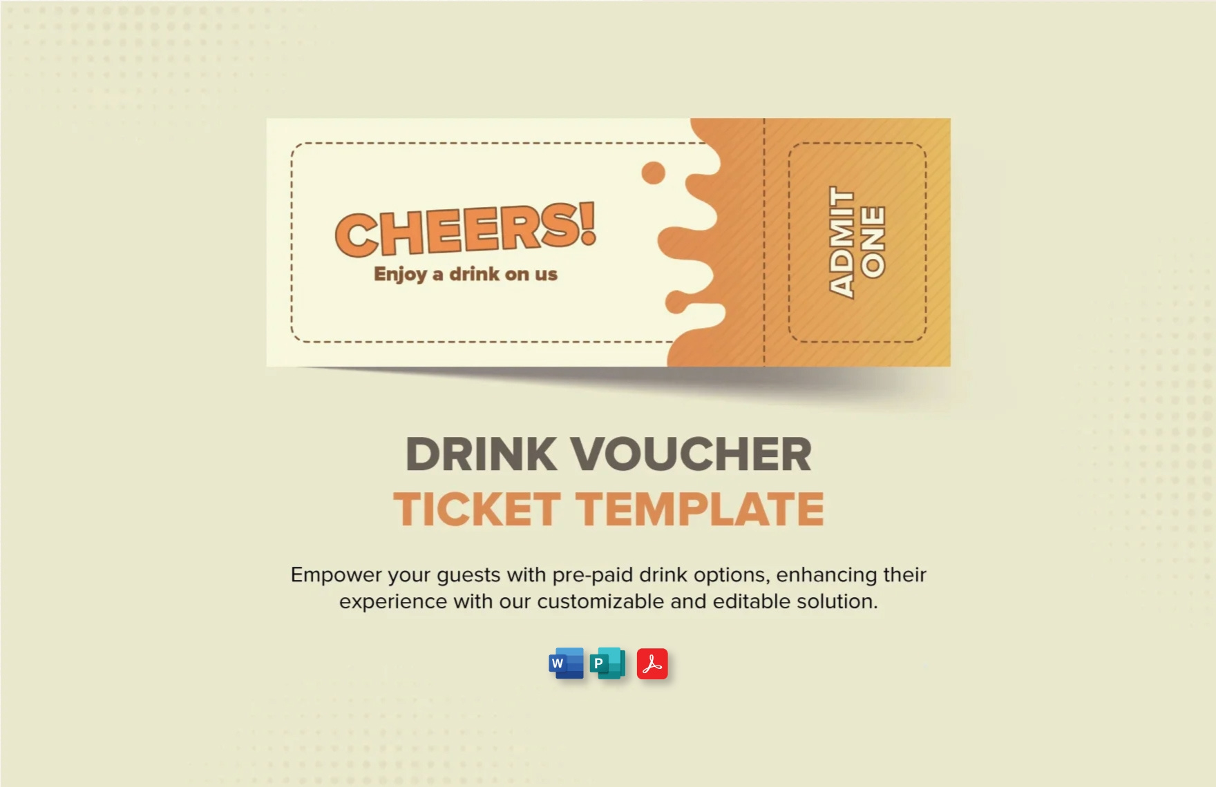 Drink Voucher Ticket Template In Word, Publisher, Pdf - Download pertaining to Free Printable Drink Voucher