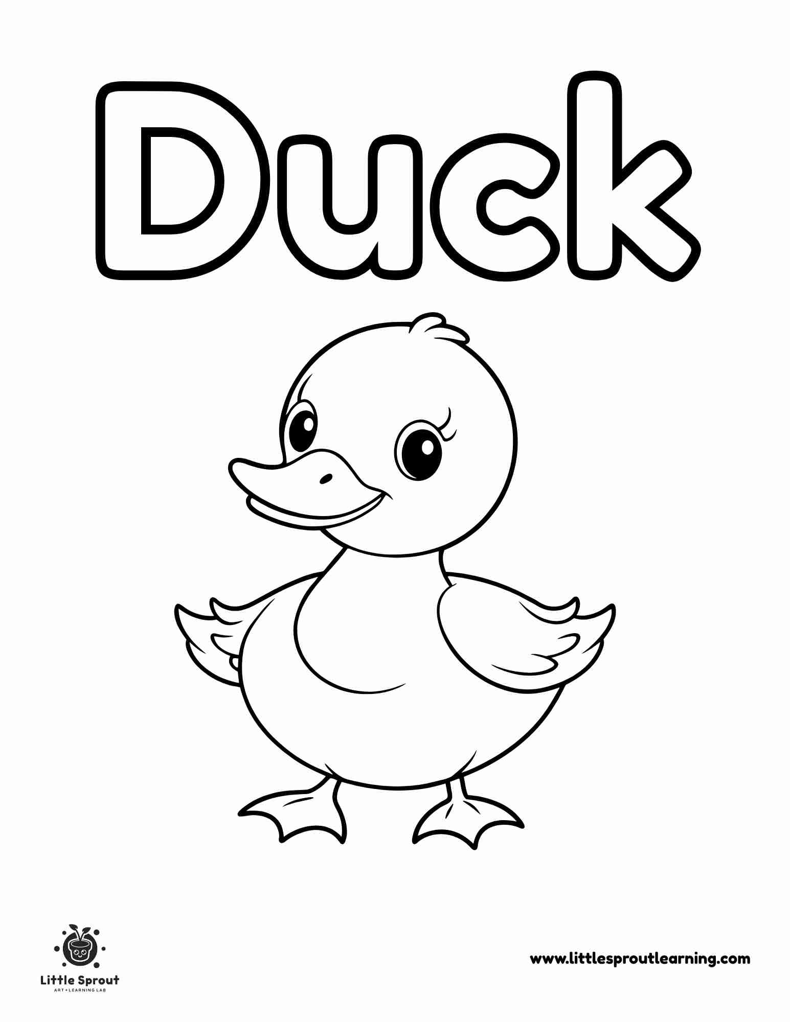Duck Coloring Pages – 20 Free Printable Fun For Kids - Little in Free Duck Printables