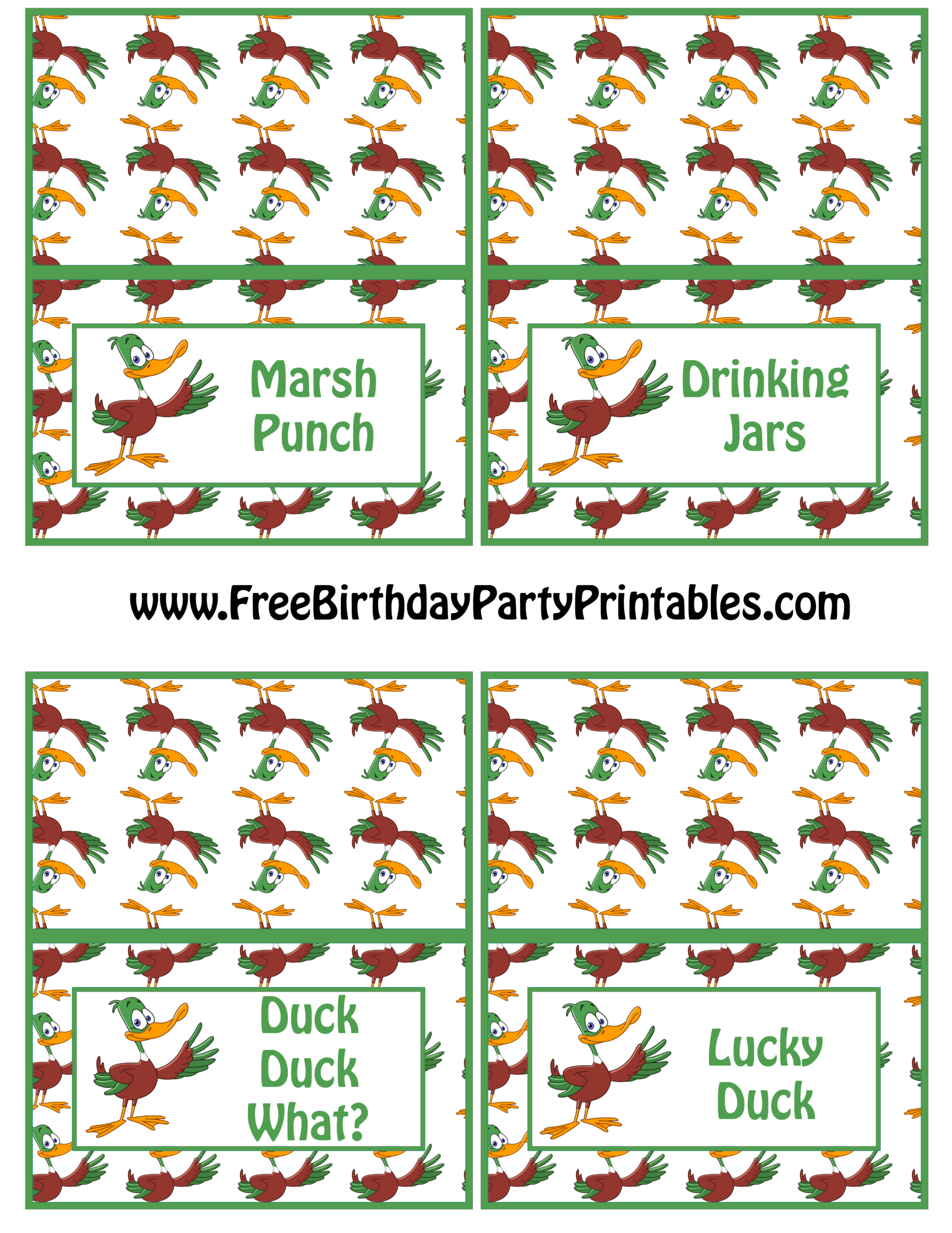 Duck Hunting Birthday Party Printables pertaining to Free Printable Hunting Birthday Cards