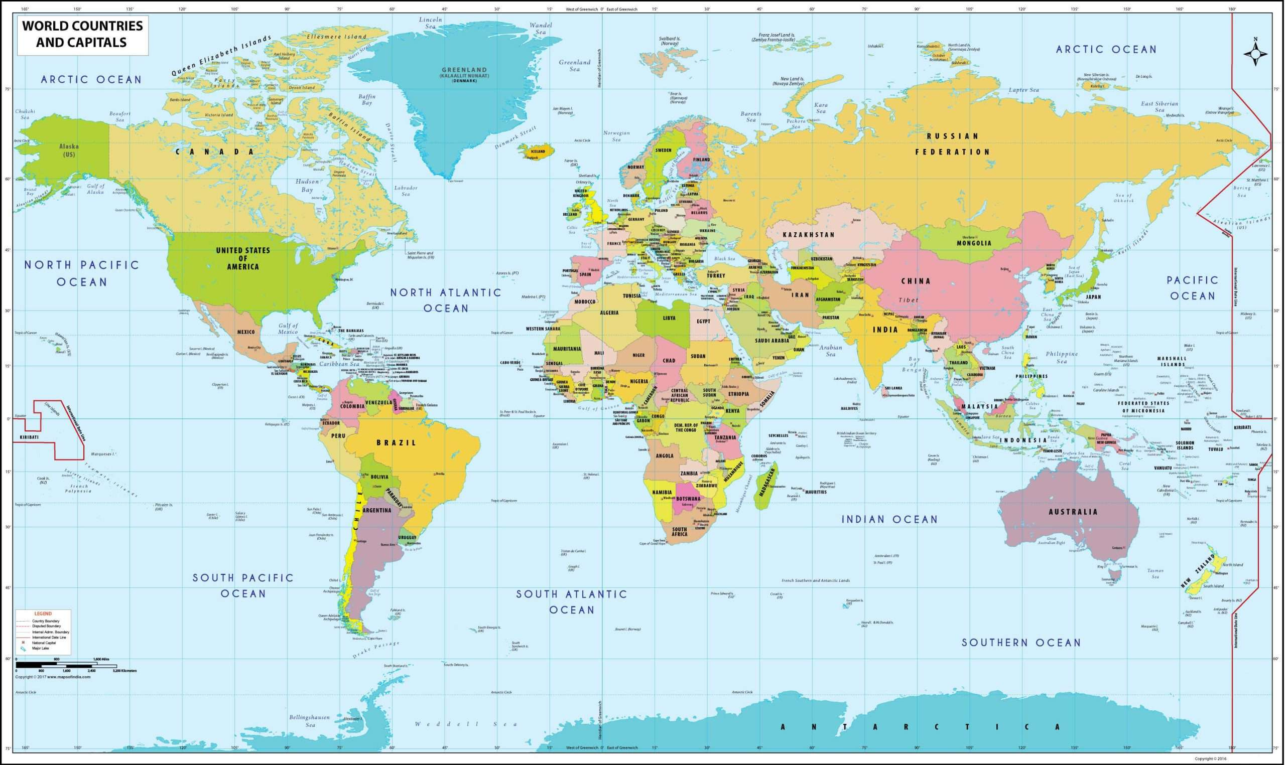 ▷ World Map To Print | High Quality Maps【Free】 with regard to Free Large Printable World Map