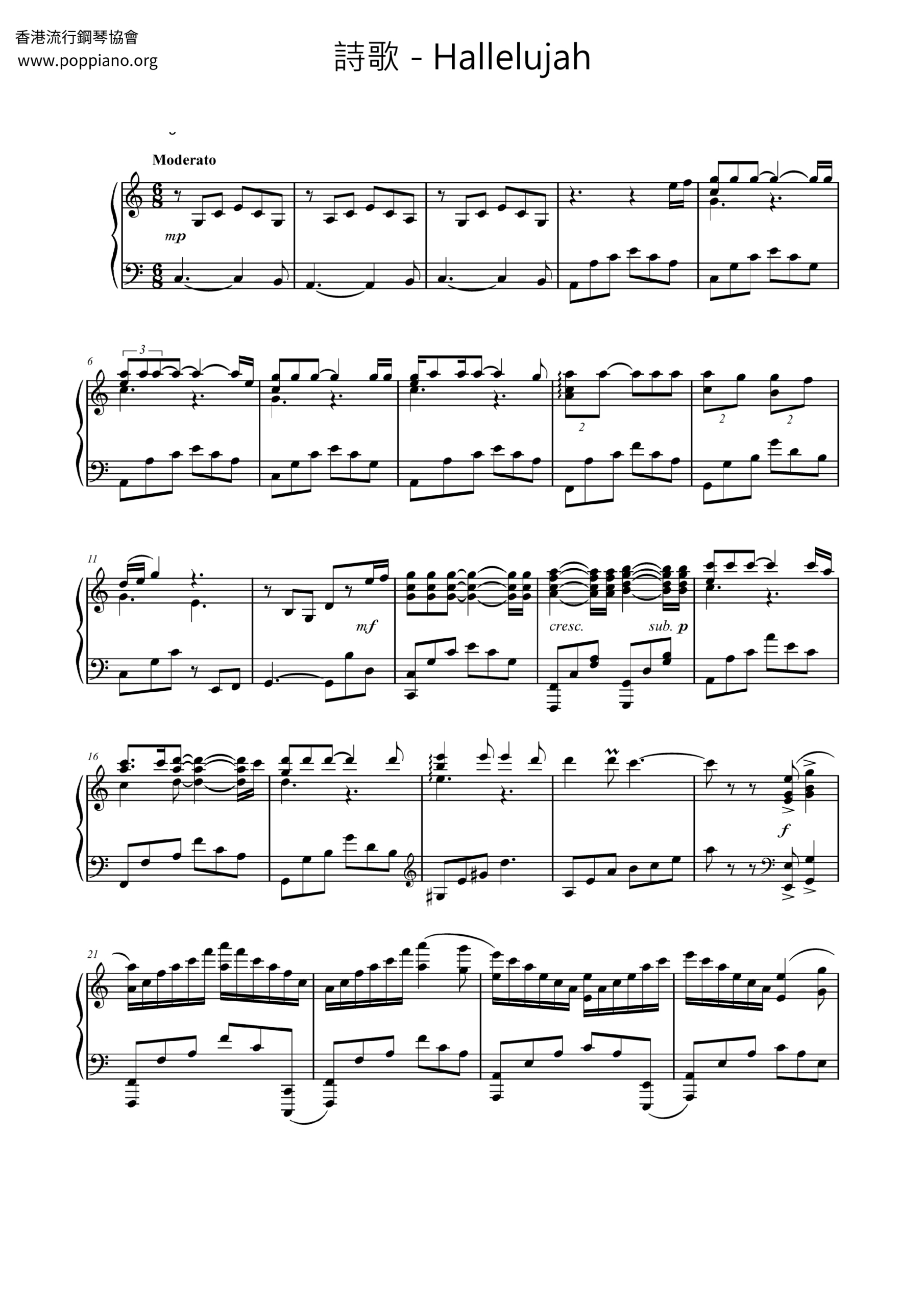 ☆ Spiritual-Hallelujah Sheet Music Pdf, - Free Score Download ☆ inside Free Printable Hallelujah Piano Sheet Music