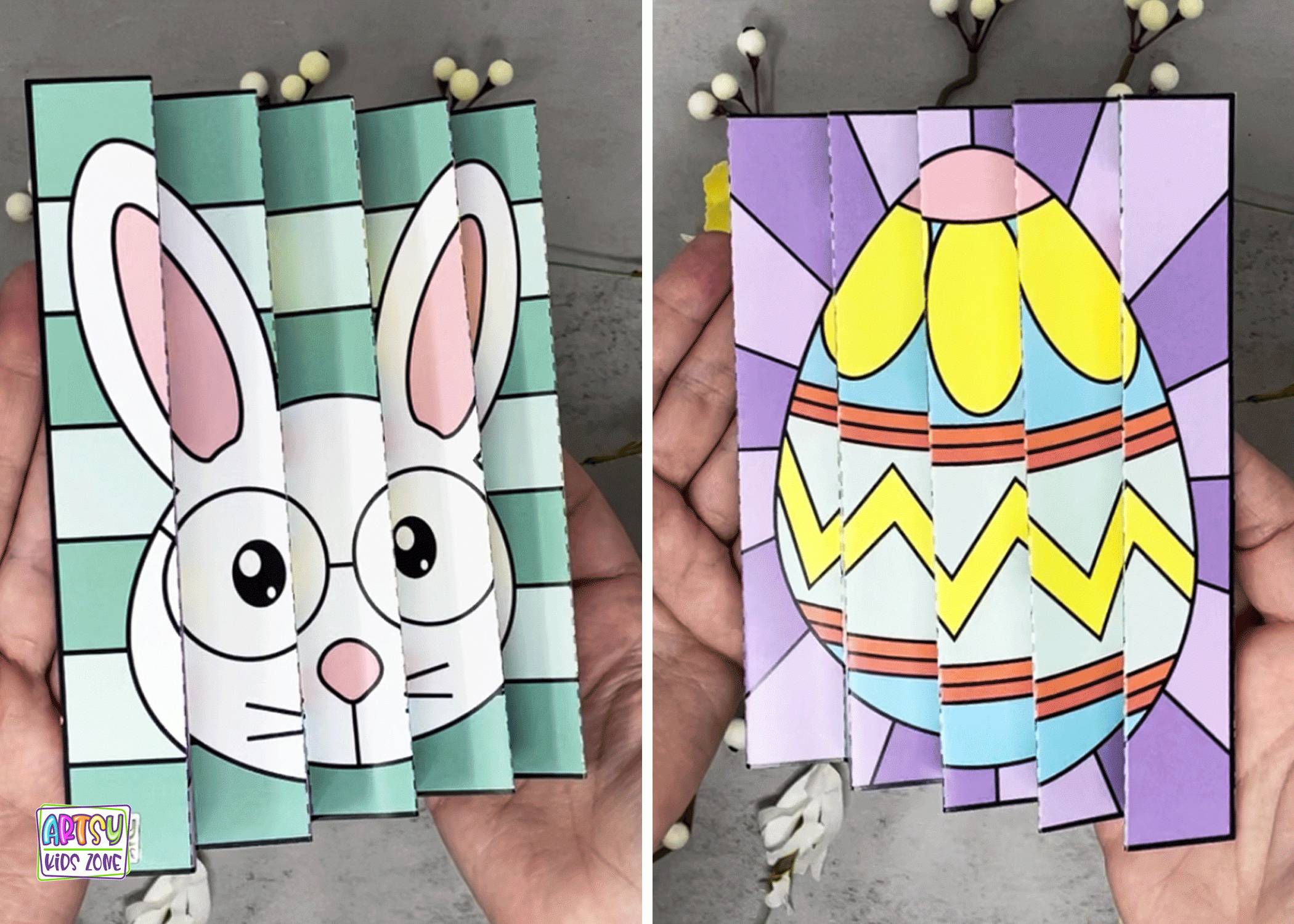 Easter Agamograph Template for Agamograph Free Printable