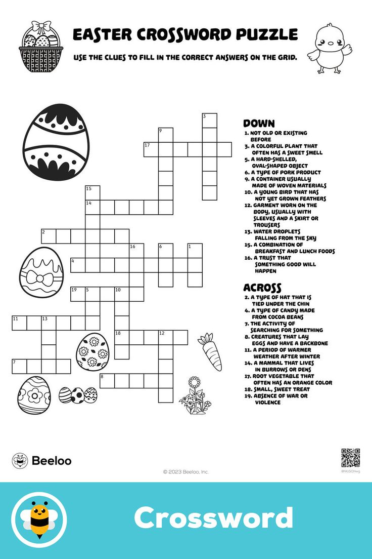 Easter Crossword Puzzle with regard to Easter Crossword Puzzle Free Printable