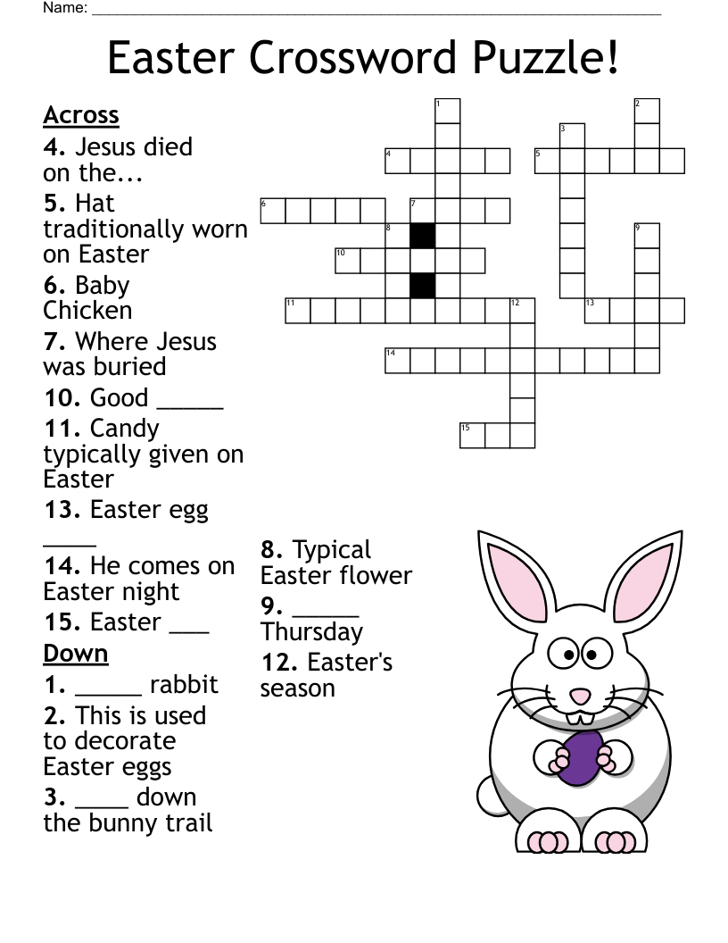 Easter Crossword Puzzle! - Wordmint for Easter Crossword Puzzle Free Printable