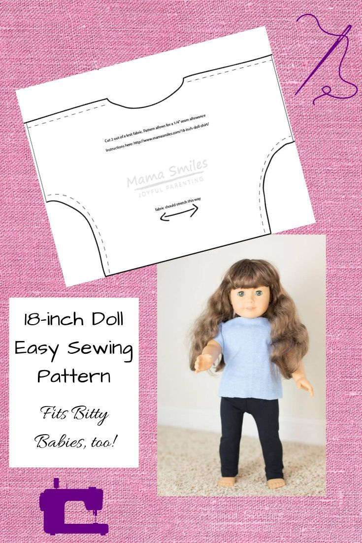 Easy And Free 18 Inch Doll Printable Shirt Pattern with Free American Girl Doll Printable Patterns