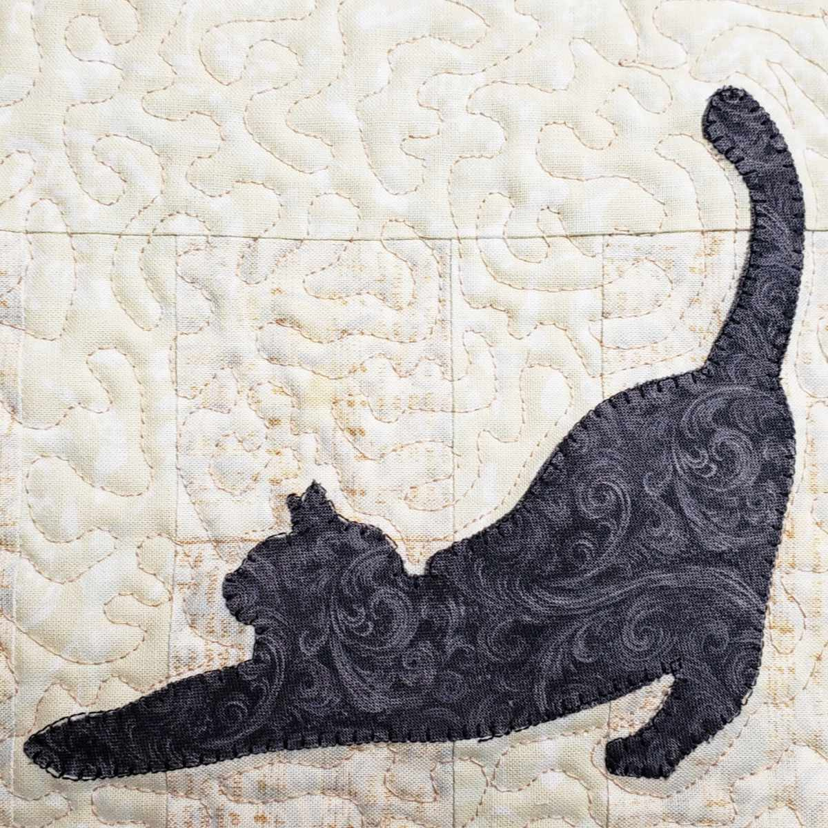 Easy Applique Patchwork Cats Table Runner - Freemotionthe River within Free Printable Cat Applique Patterns
