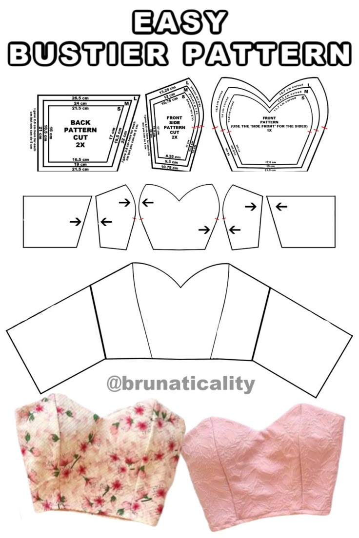 Easy Bustier Pattern with regard to Free Printable Bustier Pattern