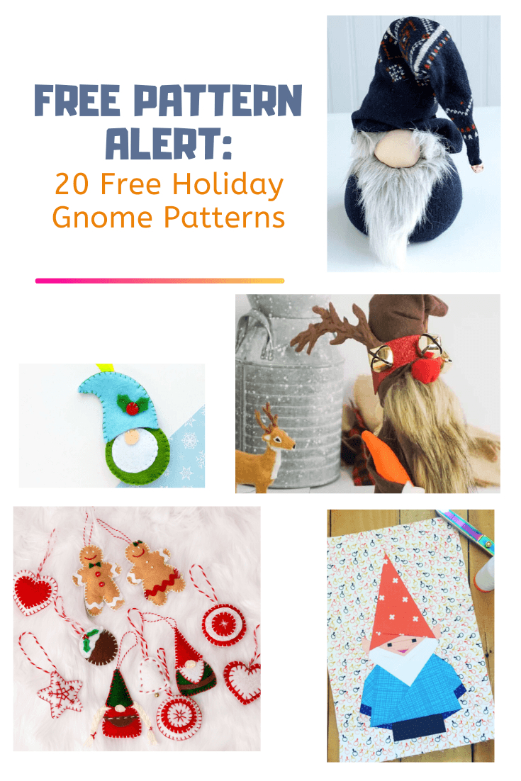 Easy Free Sewing Patterns: 20 Free Holiday Gnome Patterns - On The pertaining to Printable Free Gnome Patterns