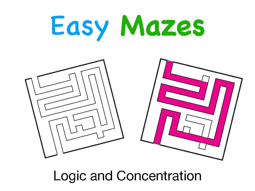 Easy Mazes For Logic And Concentrationjady Alvarez | Tpt pertaining to Jady Alvarez Free Printables