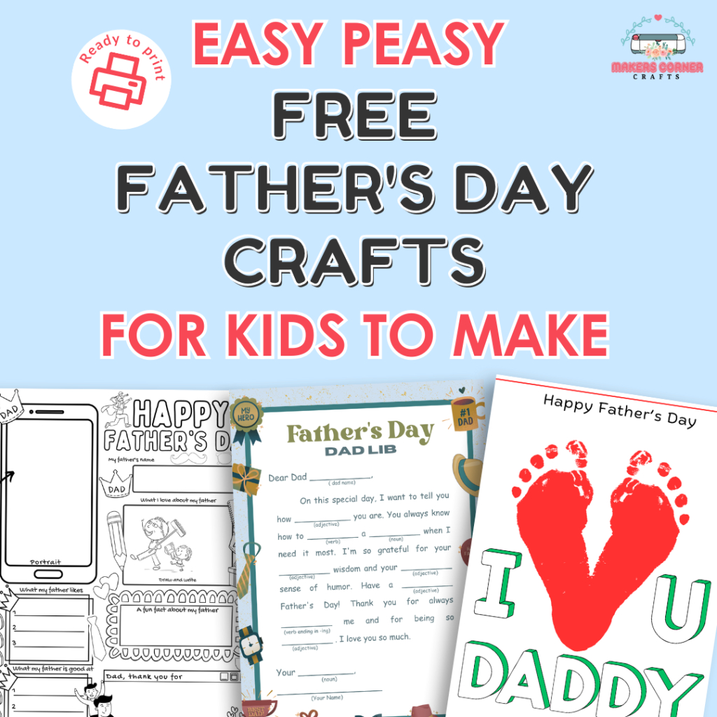 Easy Peasy Free Father&amp;#039;S Day Crafts For Kids To Make - Makers throughout Free Printable Preschool Fathers Day Crafts