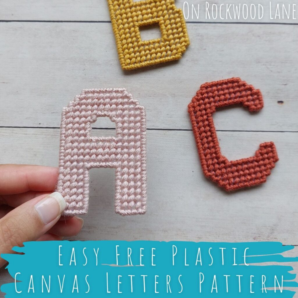 Easy Plastic Canvas Alphabet – Free Pattern in Free Printable Plastic Canvas Letter Patterns